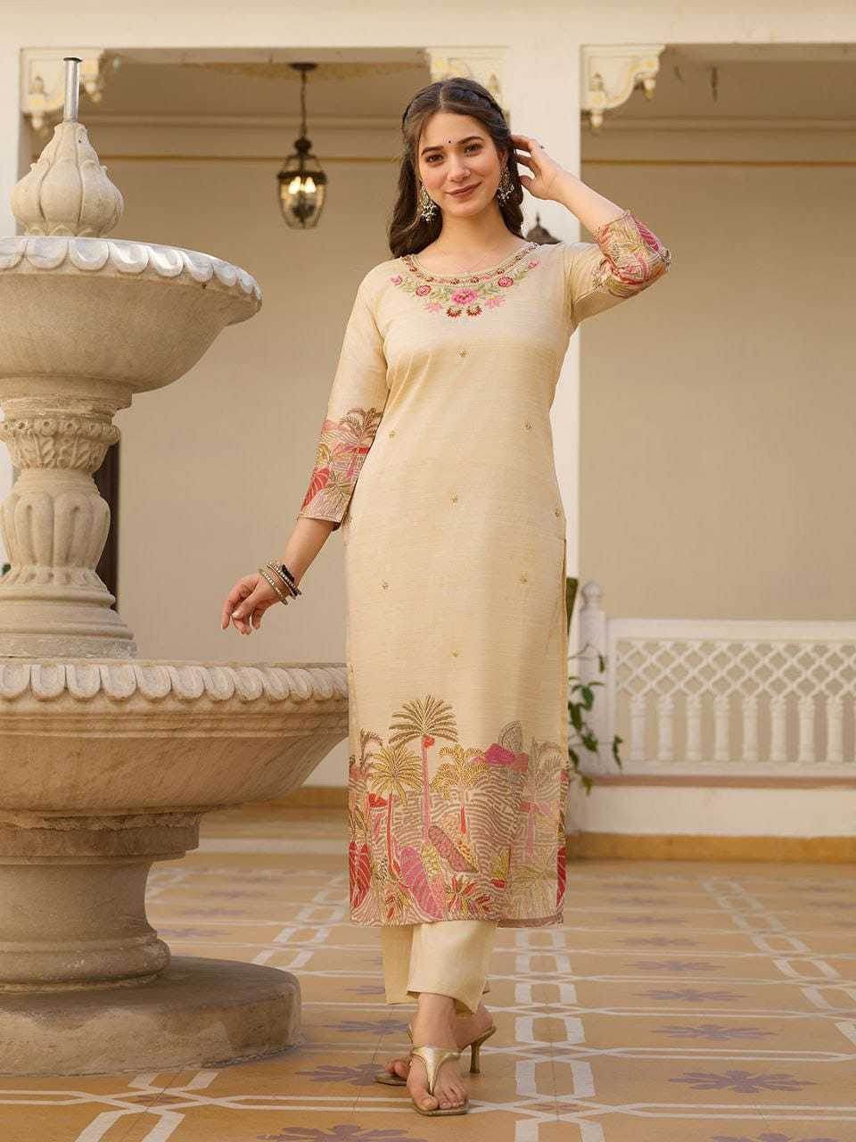 Assam Silk Embroidery Suit - MYLUXURY LANE ENTERPRISE